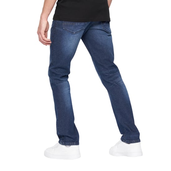 Crosshatch Mens Svelte Stretch Jeans (Dark Wash) - Image 2
