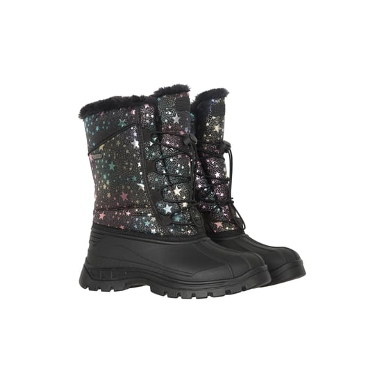 Mountain Warehouse Childrens/Kids Whistler Adaptive Stars Snow Boots (Jet Black)