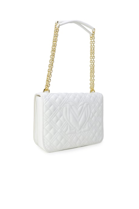 Love Moschino Women's  Handbag with Clip Fastening in White