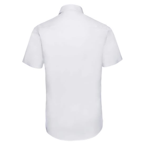 Russell Collection Heren Easy-Care Fitted Overhemd met korte mouwen (Wit) - Image 2