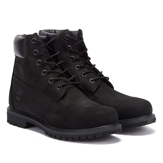 Timberland Dames 6 Inch Premium Zwart Nubuck Leren Laarzen - Image 1