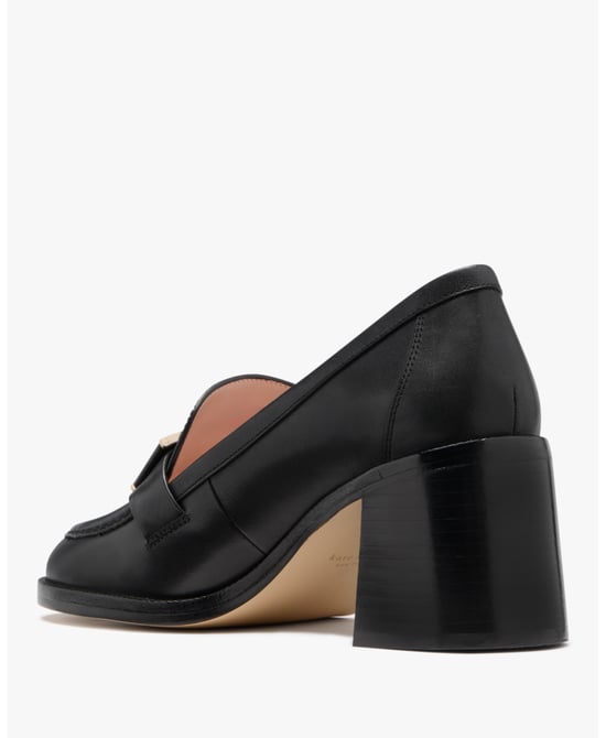 Quinn Smooth Leather Heeled Loafer