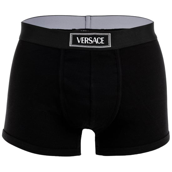Versace Korte Trunk Tex Ribbekatoenen Boxershorts - Image 1