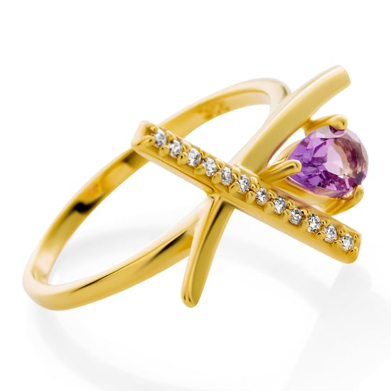 Orphelia 'Charlotte' Dames 925 Sterling Zilveren Ring - Goud ZR-7580/A - Image 2