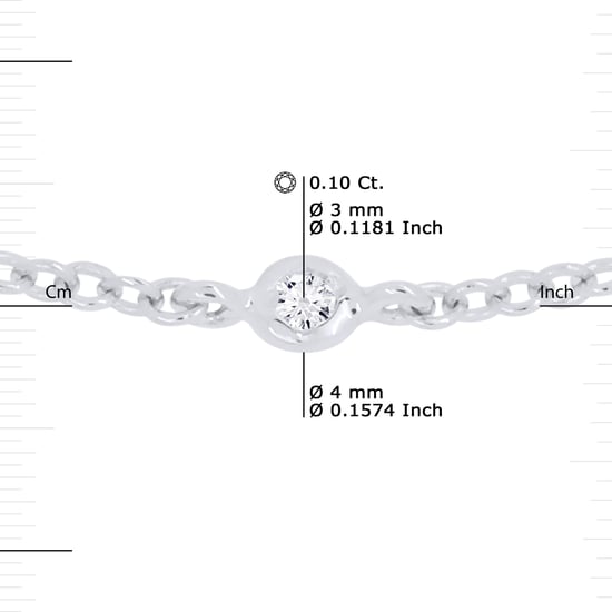 DIADEMA - Necklace Tiffany's - 9 Diamonds - White Gold