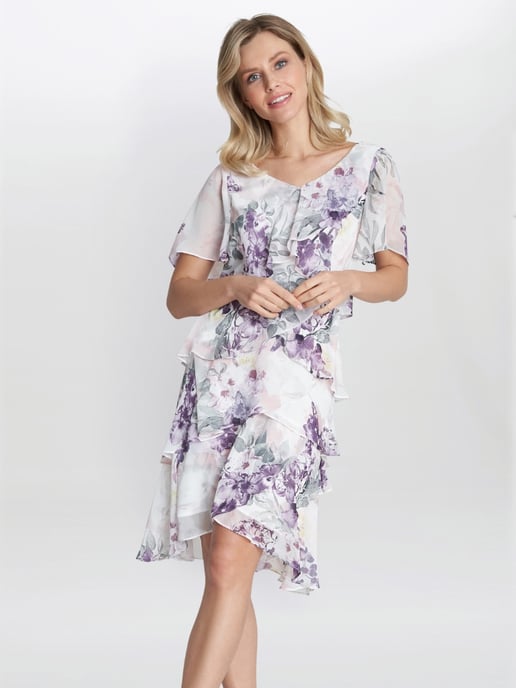 Kia Printed Tiered Dress