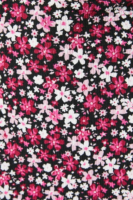 Petite Pink Ditsy Short Sleeve Mini Dress - Image 5
