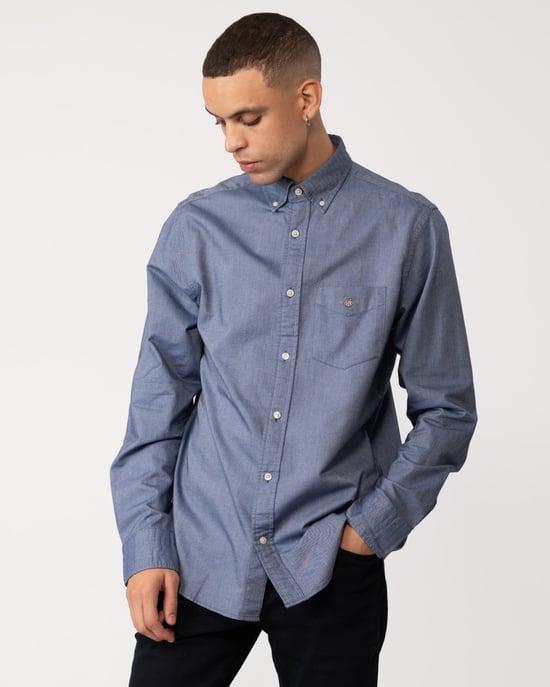 GANT Mens Regular Fit Long Sleeve Oxford Shirt - Image 3