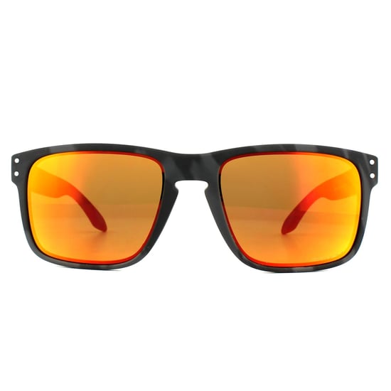 Oakley Rectangle Mens Black Camo Prizm Ruby Sunglasses