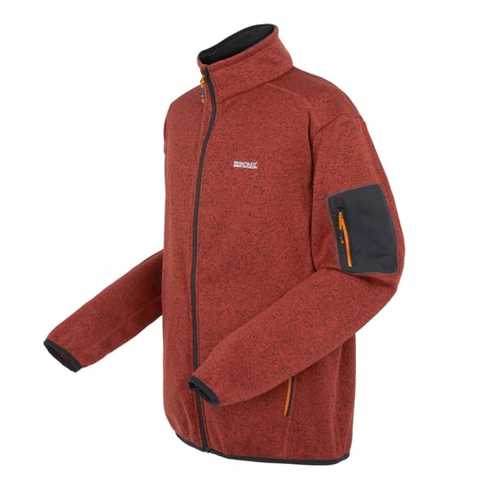Regatta Heren Newhill Marl Full Zip Fleecejack (Rood Oker) - Image 3