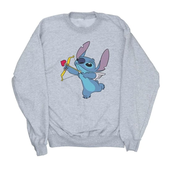 Disney Girls Lilo And Stitch Stitch Cupid Valentines Sweatshirt (Sports Grey)