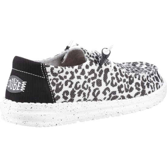 HEYDUDE Wendy Leopard Cotton Blend zwart/grijze damesschoenen - Image 2