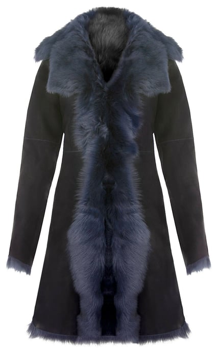 Womens Toscana Sheepskin Suede Trench Coat-Tbilisi