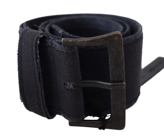 Ermanno Scervino Women's Black Leather Wide Buckle Waist Luxury Belt