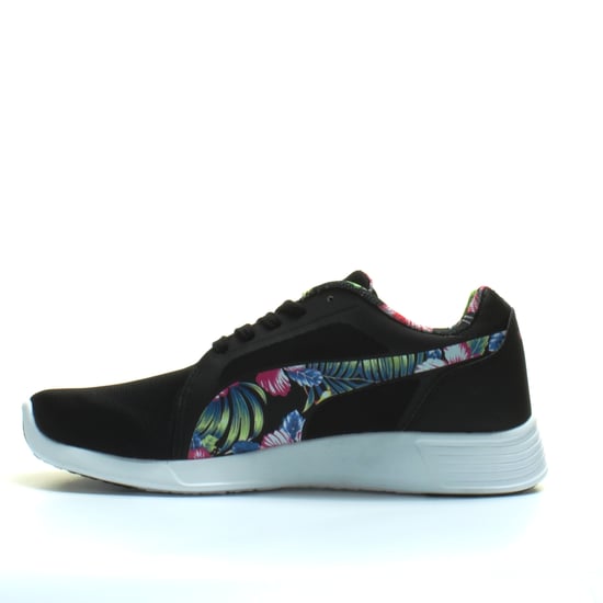 Puma ST Trainer Evo Grafic Black Floral Lace Up Mens Running Trainers 362212 01