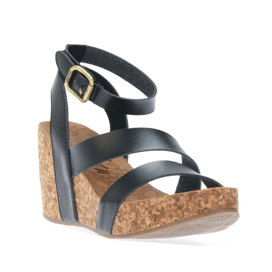 Women's Blowfish Malibu Hecta Wedge Sandals in Black