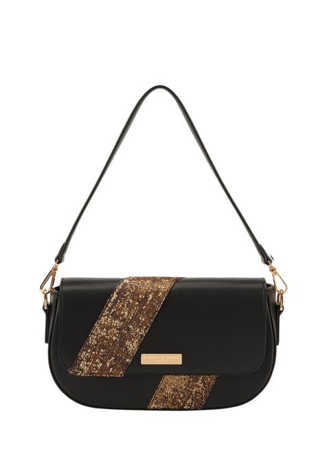 Laura Ashley Black-Gold CrossBody Bag