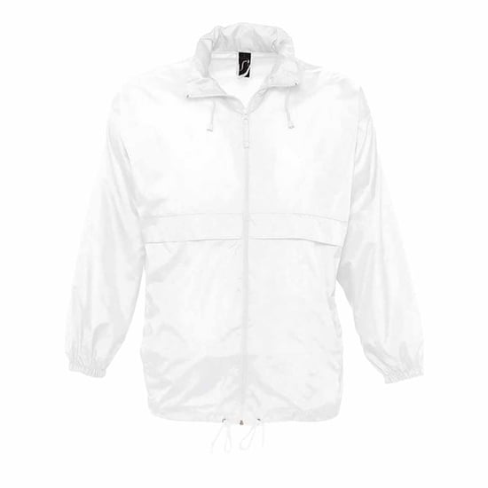 SOLS Unisex Surf Windbreaker Lightweight Jacket (White) - Image 1