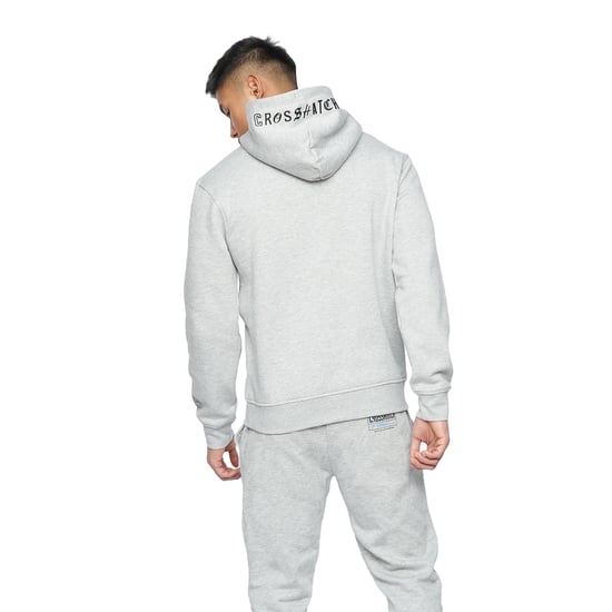 Crosshatch Mens Pepperhill Hoodie (Ljusgrå Marl) - Image 2