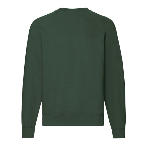 Fruit of the Loom Heren Klassiek 80/20 Raglan Sweatshirt (Fles groen) - Image 2