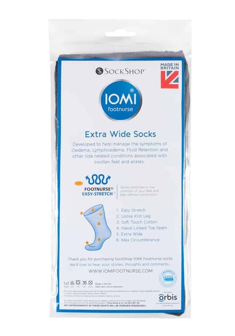Mens & Womens Extra Wide Soft Cotton Oedema Socks for Swollen Feet - Image 2