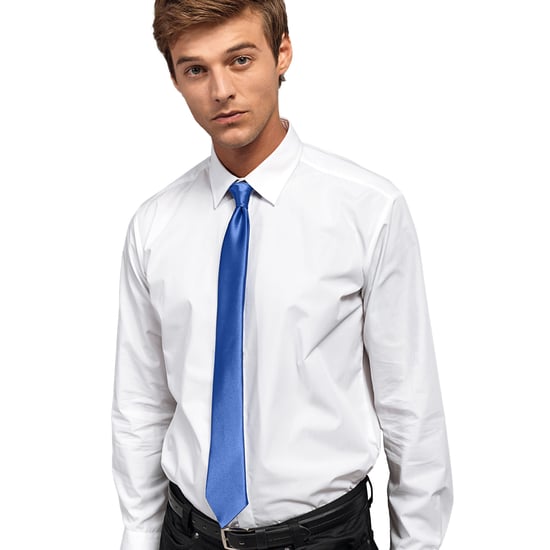 Premier Kleuren Heren Satin Clip Tie (Koninklijk) - Image 2