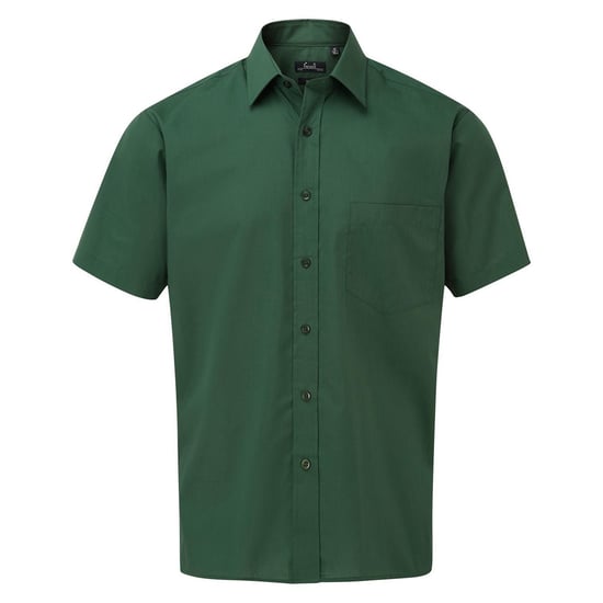 Premier Herenshirt met korte mouwen Popeline (Fles groen) - Image 1