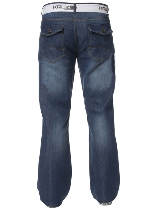 Kruze Heren Bootcut Denim Jeans - Image 5