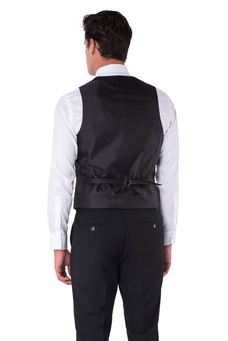 Alvin Harry Brown Black Three Piece Slim Fit Suit