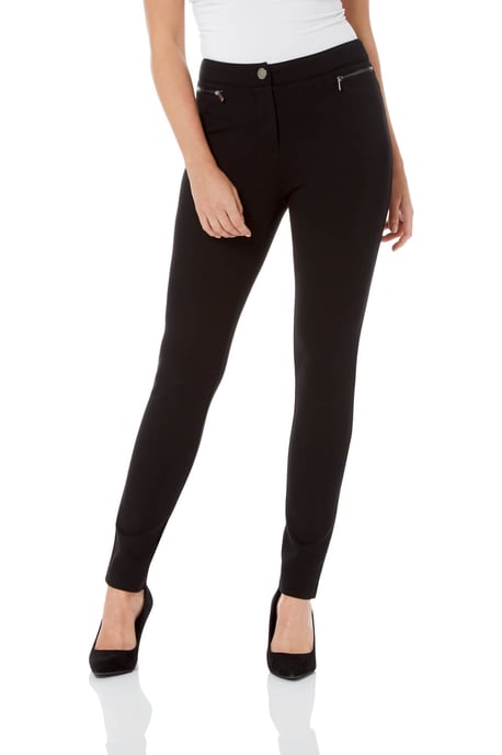 Zip Detail Stretch Trouser