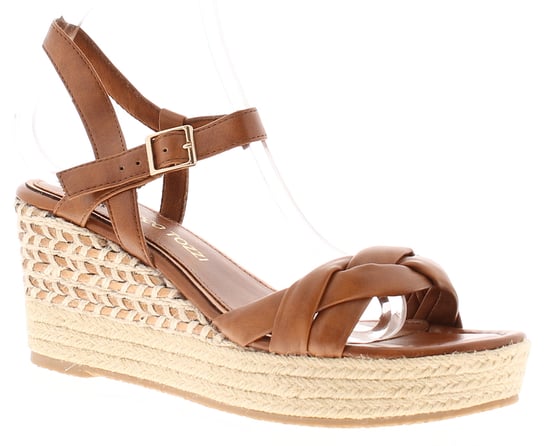 Marco Tozzi Womens Sandals Wedge Maraya Buckle tan