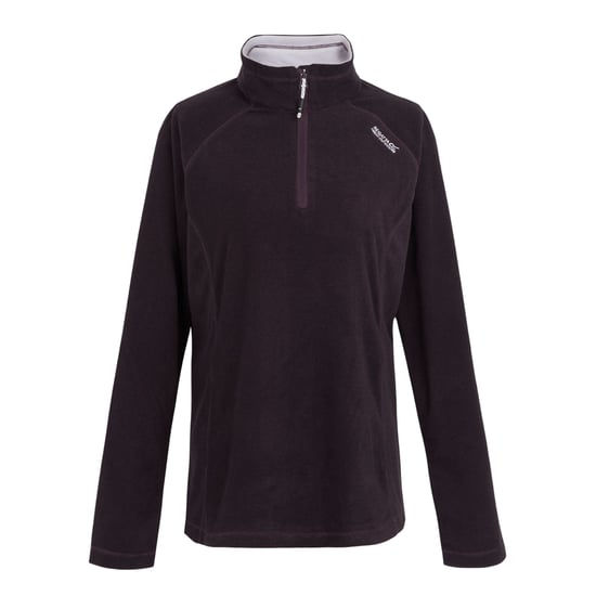 Regatta - Geweldige Outdoor Dames Montes Half Zip Fleece Top (Diepe pruim/zwart) - Image 1