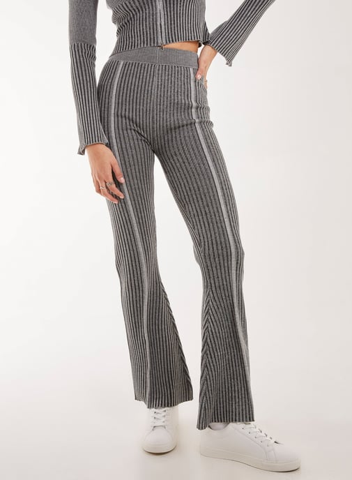Two Tone Rib Seam Detail Flares