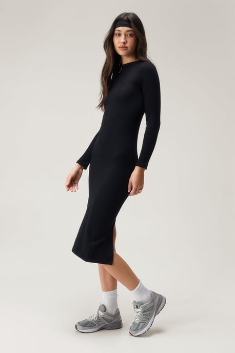 Seamless Long Sleeve Midi Dress