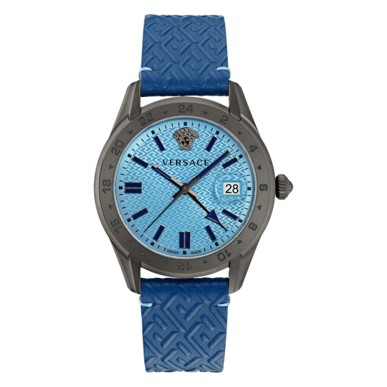 Versace Greca Time Gmt Men's Blue Watch VE7C00423
