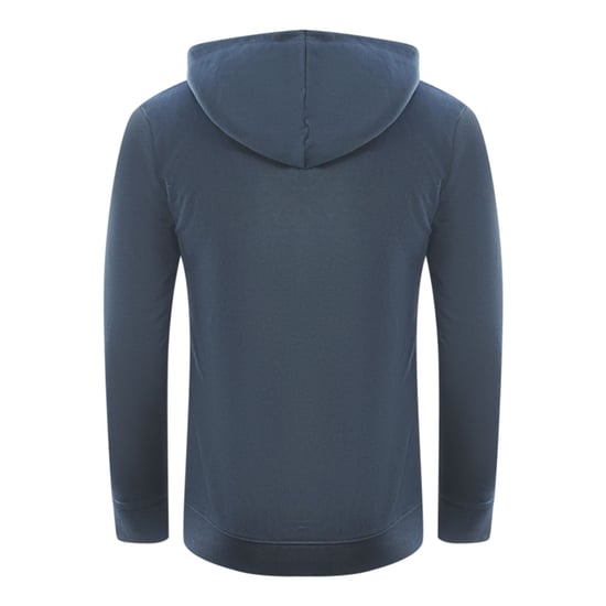 Cavalli Class Zebra Print Logo Navy Blue Hoodie - Image 2