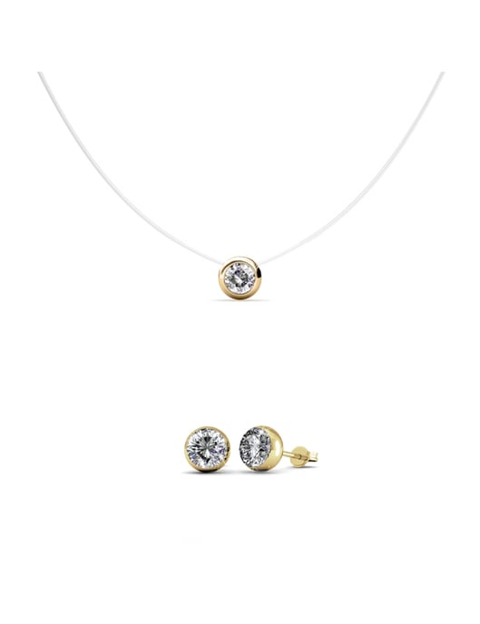 Moon Set och låda - guld och kristall - Image 1