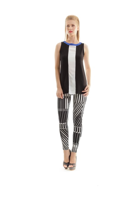 Silky Black and White Print Pants