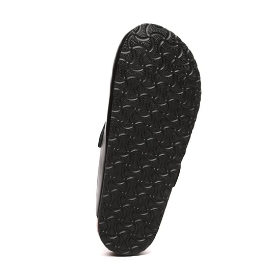 EVER AU Heren Hardhead Leren Comfort Klomp Sandalen - Zwart Leer - Image 5
