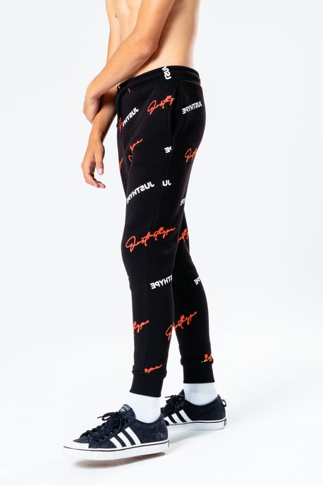 Hype Black Repeat Logo Kids Joggers