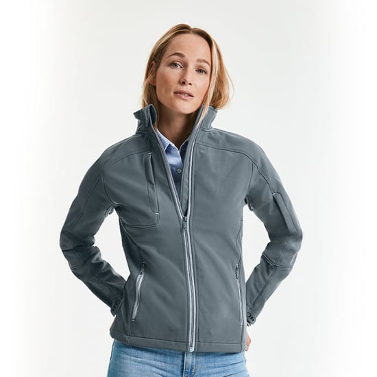Russell Dames/dames Bionic Softshell Jacket (IJzergrijs) - Image 3