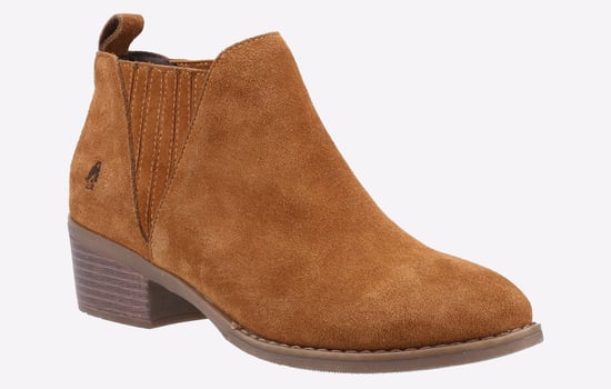 Hush Puppies Isobel Leren Dames Laarzen In Tan - Image 2