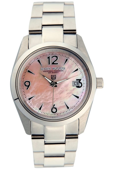 River Woods Womens Mother Of Pearl Watch