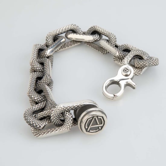 Accessories Ambush Amblem Textured Chain Bracelet in Silver