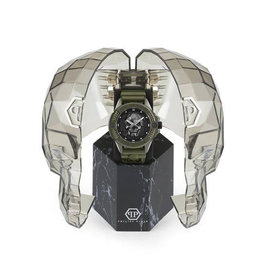 Philipp Plein The $kull Ecoceramic Heren Horloge Groen PWUBA0423 - Image 4