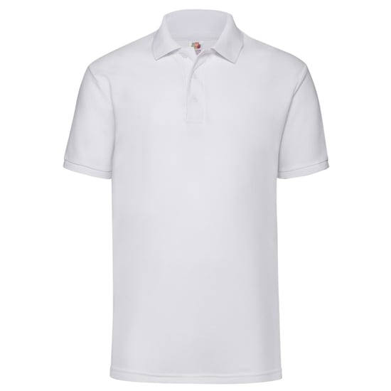 Fruit of the Loom Heren Polycotton Pique Poloshirt (Wit) - Image 1