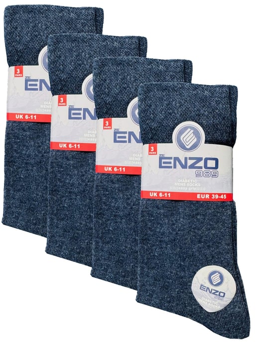Enzo | 12 Pairs Mens Cotton Socks - Image 3