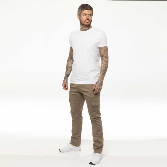 Enzo Mens Cargo Combat Chinos