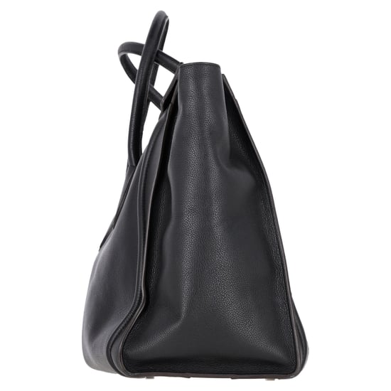 Celine Drummed Shoulder Luggage Tote Bag in Black Leather - Image 2