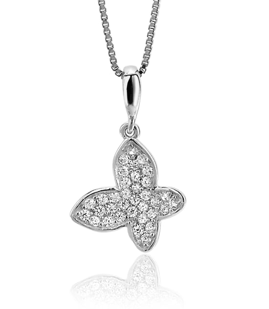 Orphelia 'Jolie ' Women's 925 Sterling Silver Set: Chain-Pendant + Earrings - Silver SET-7044 - Image 3